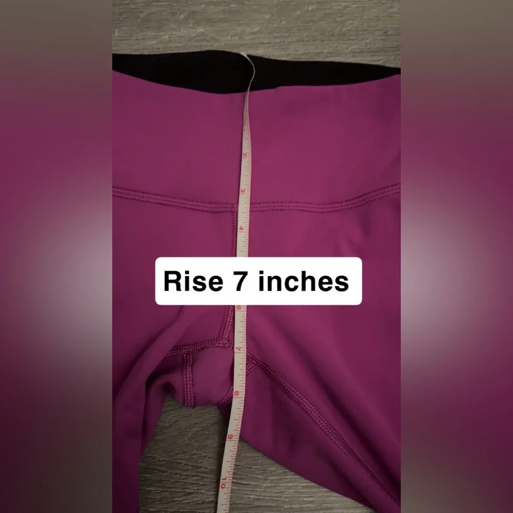 Lululemon Size 6 Cropped Leggings Purple Magenta Athletic - Picture 8 of 10